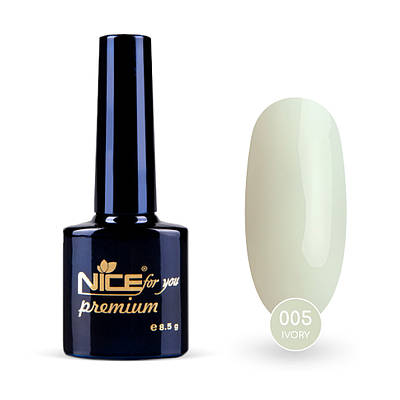Гель-лак Nice for you Ivory Premium №005 Молочний 8.5 г