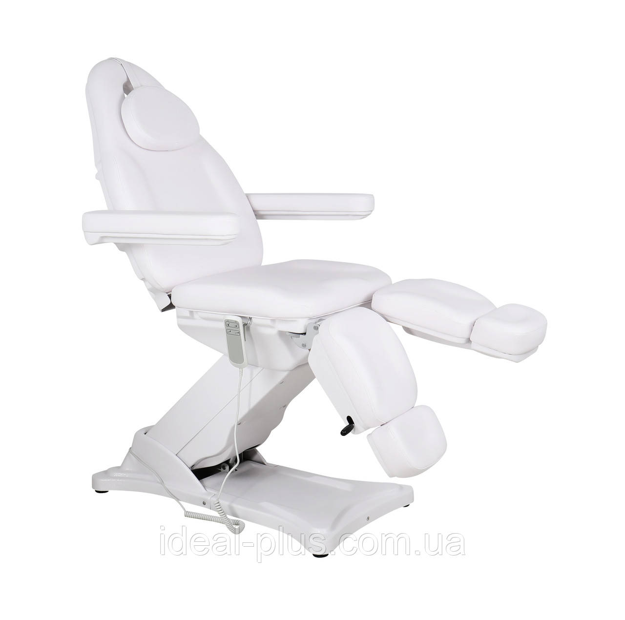Крісло педикюрне на 2-х електромоторах WHITE мод. 8184-L PVC кушетка педикюрна електрична для подолога