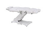 Крісло кушетка для педикюру з поворотом (2 мотори) WHITE мод. 8186-L PVC крісло електричне педикюрне, фото 4