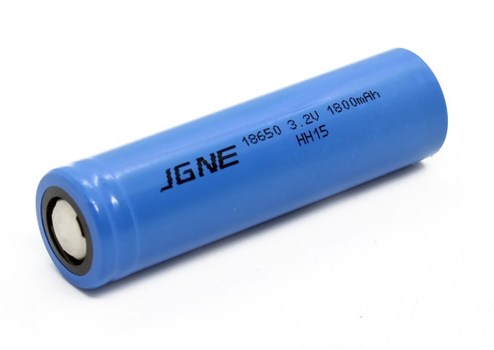Акумулятор 18650 LiFePO4 JGNE HTCFR18650-1800mAh-3.2V, 1800mAh, 5.4A, 3.65/3.2/2.5V, Blue