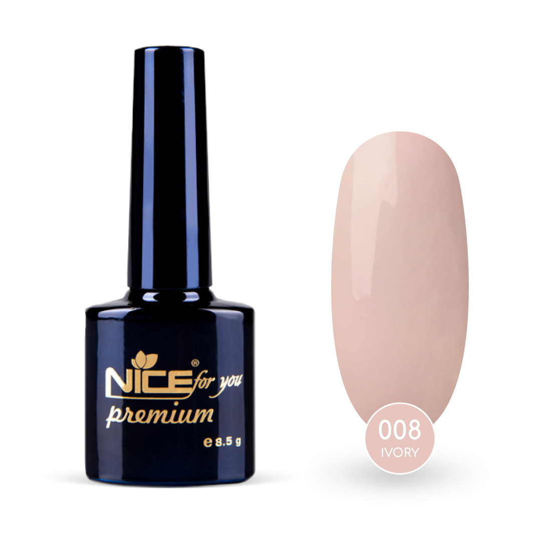 Гель-лак Nice for you Ivory Premium №008 Світло-рожевий 8.5 г