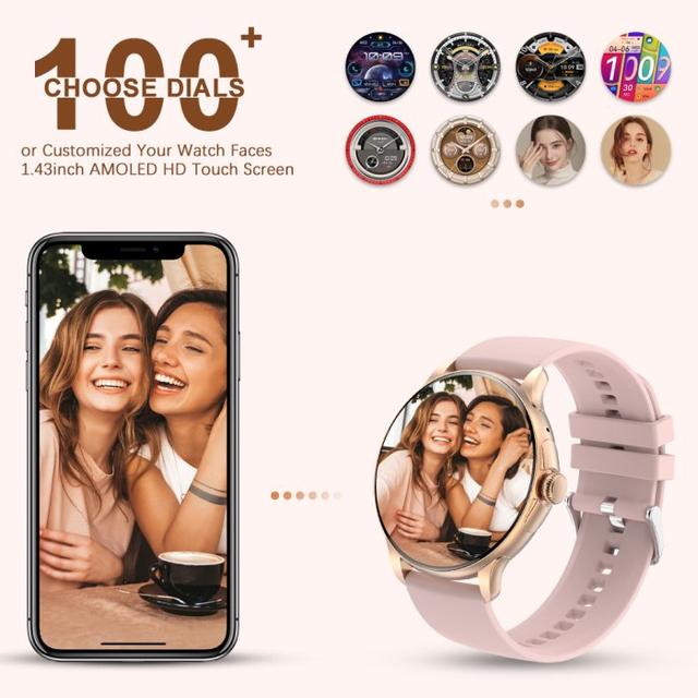 Умные смарт часы Smart Melisia Gold Rubber, 2 ремешка