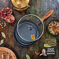 Сковорода чавунна Maysternya з кришкою 26х4 см Т303С3