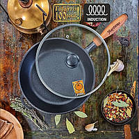 Сковорода чавунна Maysternya з кришкою 26х6 см Т305С3