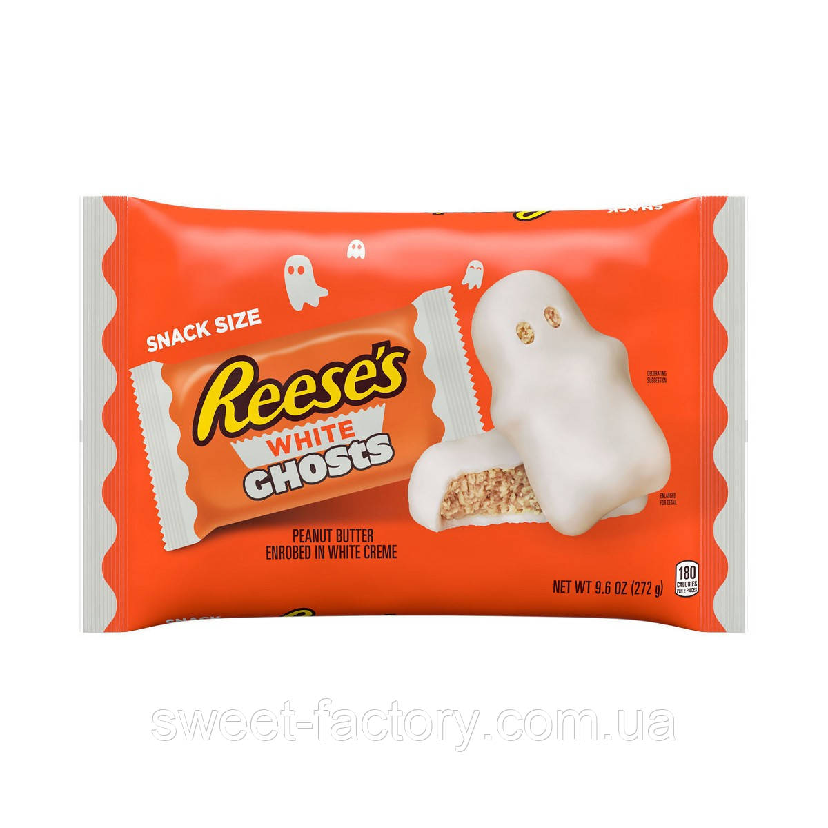 Батончики Reese's Peanut Butter White Ghosts 16s 272g, фото 1