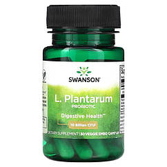 Лактобактерії Swanson L. Plantarum Probiotic 10 Billion CFU 30 рослинних капсул