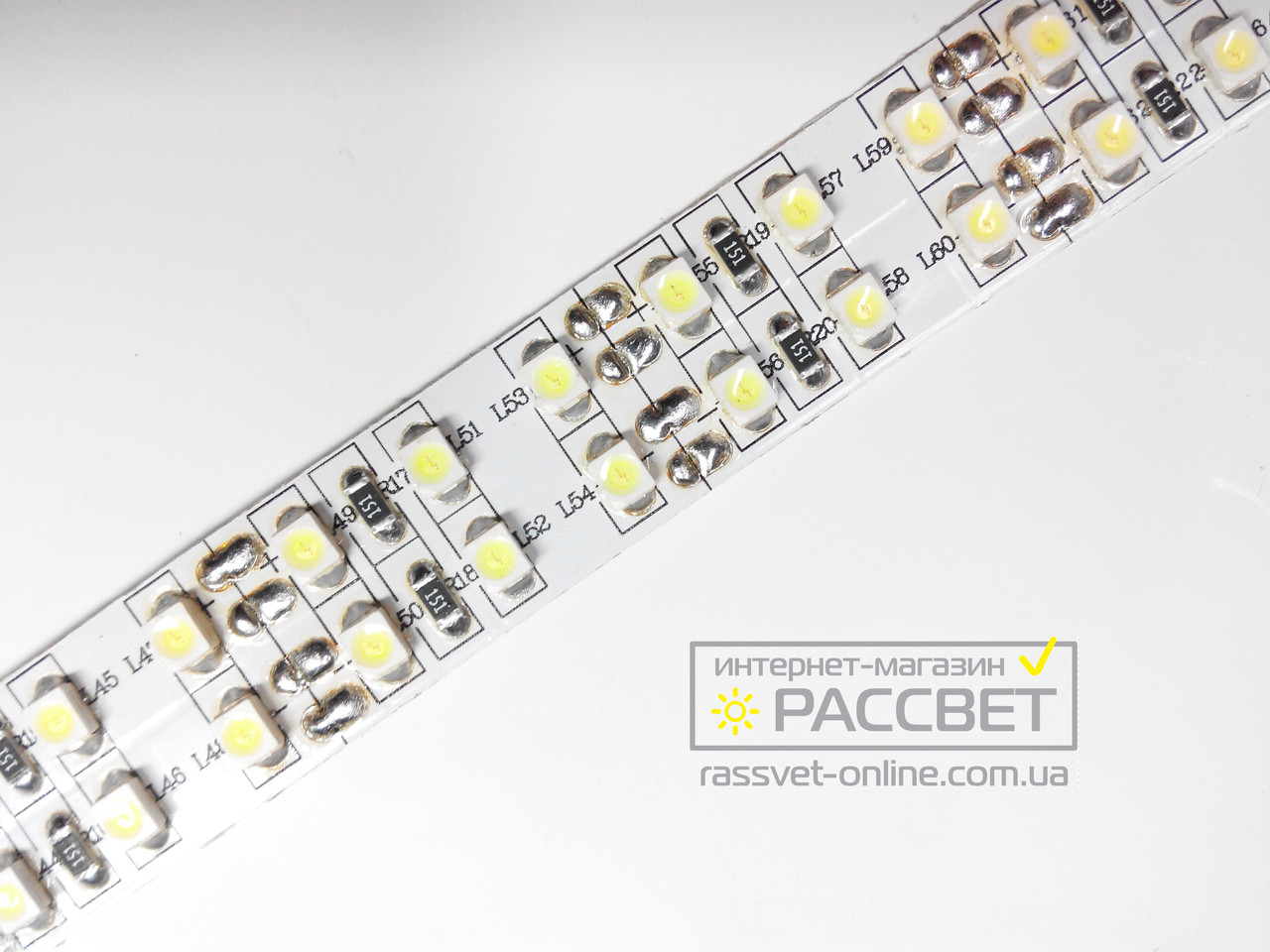 Дворядна світлодіодна стрічка Преміум, Epistar 3528 240 Led IP20