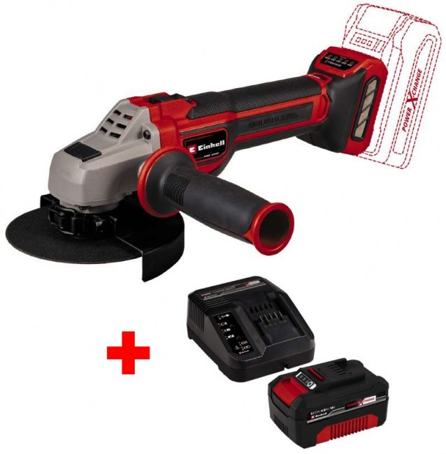 Болгарка акумуляторна Einhell TP-AG 18/125 CE Q Li Kit 4.0 Ah (44311554)