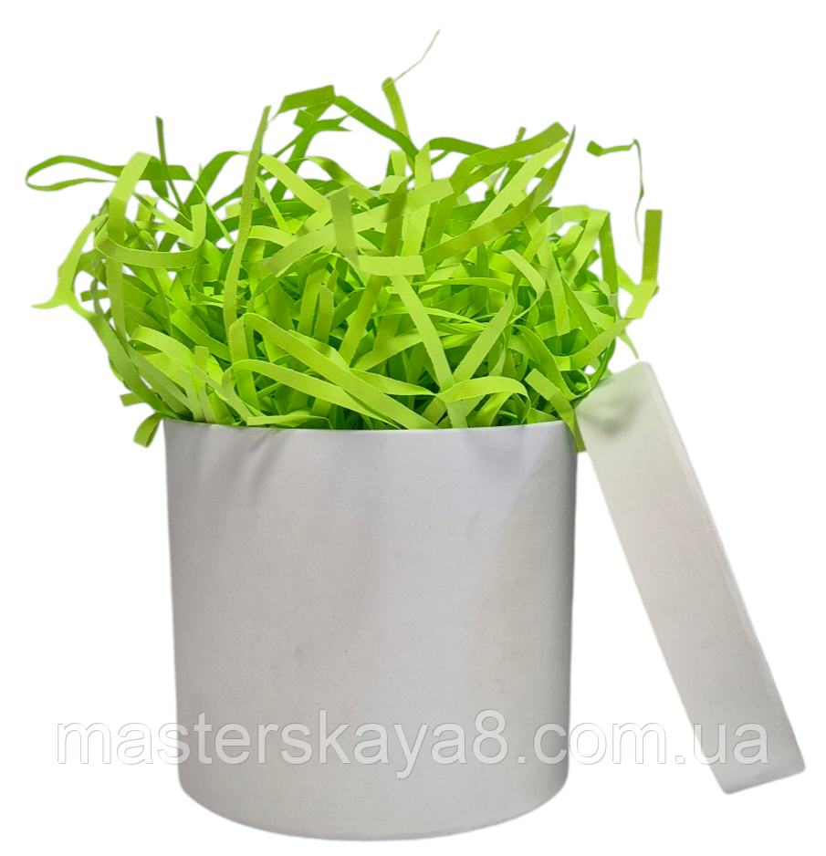 ОПТ 500г/4мм Паперовий наповнювач (відео) для коробок, салатовий неон, виробник, фото 1