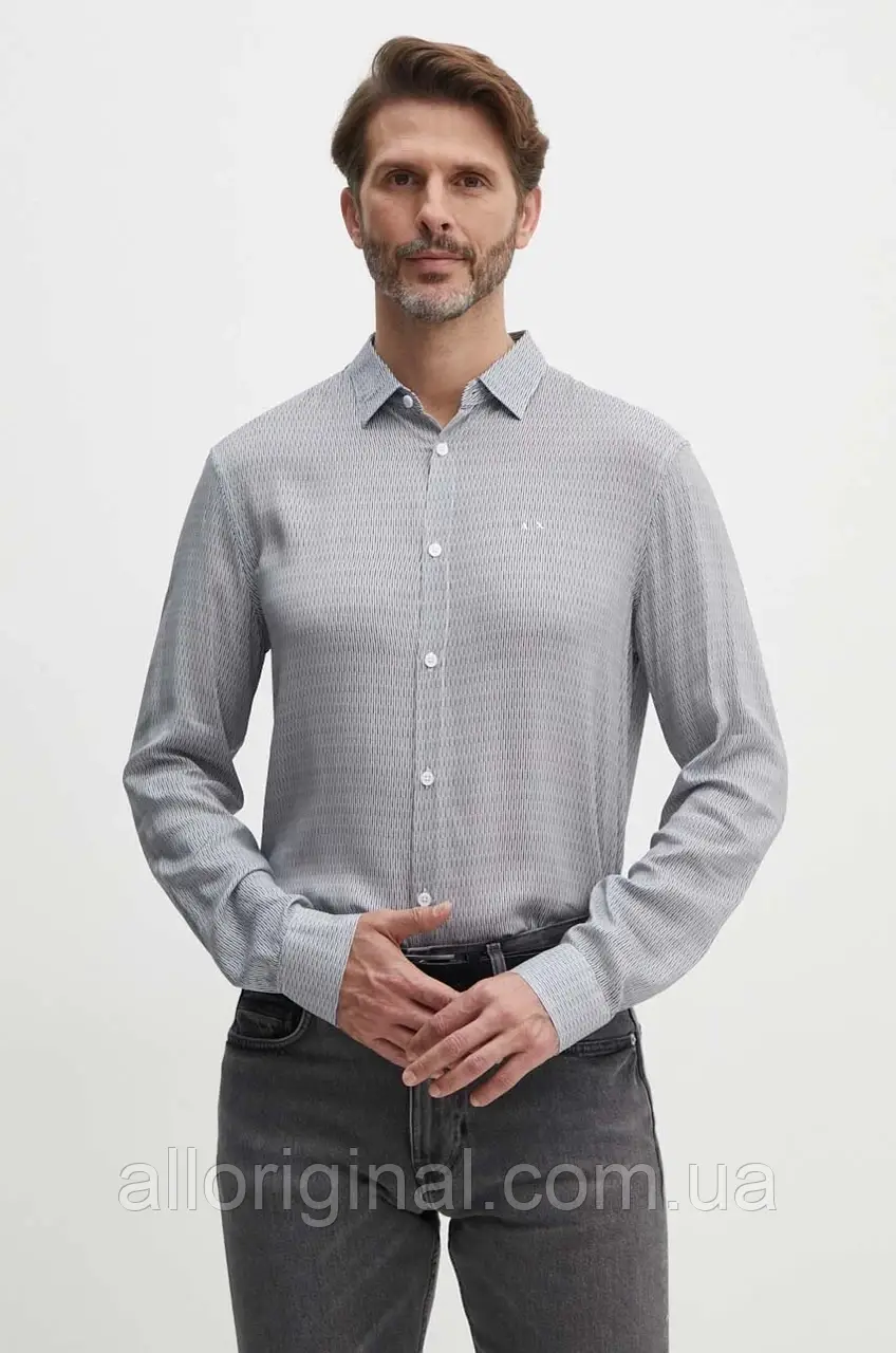 AllOriginal com ua Сорочка Armani Exchange чоловіча regular класичний комір РОЗМІРИ ЗАПИТУЙТЕ