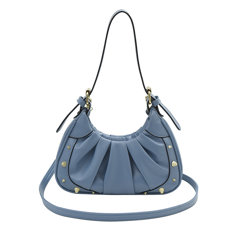 Жіноча сумка 8615 багет крос-боді блакитна, фото 1