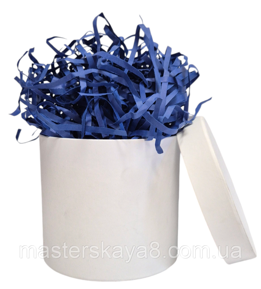 ОПТ 500г/4мм Паперова стружка (відео), колір Синій темний, виробник, фото 1