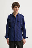 AllOriginal com ua Бавовняна сорочка G-Star Raw чоловіча колір синій slim з італійським коміром D24963-D744, фото 6