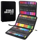 Набір двосторонніх маркерів на водній основі Color pencil AND 60 шт Набір маркерів-лінерів та маркерів-кистей, фото 8