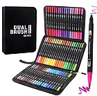 Набір двосторонніх маркерів на водній основі Color pencil AND 60 шт Набір маркерів-лінерів та маркерів-кистей, фото 9