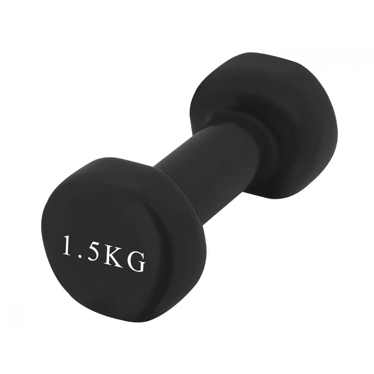 Гантель вінілова PowerPlay 1,5 кг. PP_4121 Чорна (1шт.)