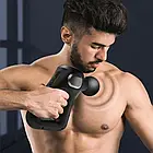 Портативний ручний масажер пістолет з 8 насадками Fascial Gun KH-750 Масажний вібраційний пістолет, фото 2