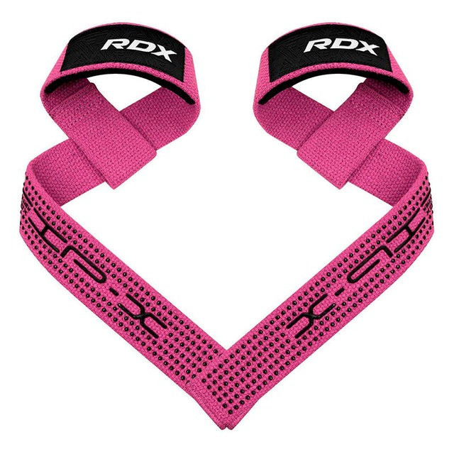 Лямки для тяги RDX S4 Gym Cotton Gel Straps Pink Plus, фото 1