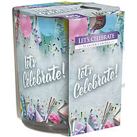 Ароматична свічка в скляному стакані Bispol Let`s celebrate (SN 72s-49)