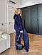 Велюровий костюм двійка комплект кофта на змійці та штани широкі, розміри 48-50, 52-54, 56-60, фото 5