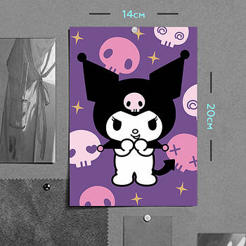 "Куромі (Хеллоу Кітті / Hello Kitty)" плакат (постер) розміром А5 (14х20см)