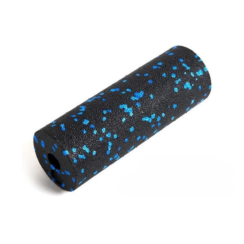 Масажний ролик (роллер) гладкий PowerPlay PP-4346 Mini EPP Foam Roller Чорно/Синій (15x5,3см.), фото 1