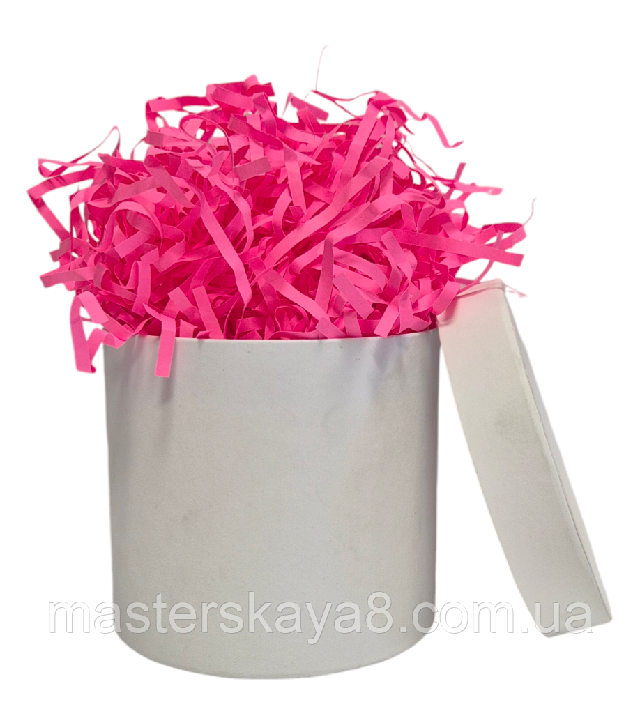 ОПТ 500г/4мм Паперовий наповнювач (відео) для коробок, колір Малиновий, виробник, фото 1