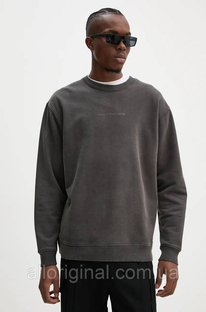 AllOriginal com ua Бавовняна кофта Marc O'Polo DENIM чоловіча колір сірий однотонна 5000005307 РОЗМІРИ