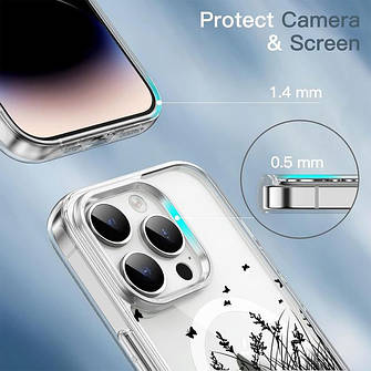 Противоударные чехлы на iphone 15 силиконовые с принтом и рисунком 