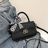 Жіноча сумка 10366 крос-боді чорна, фото 5