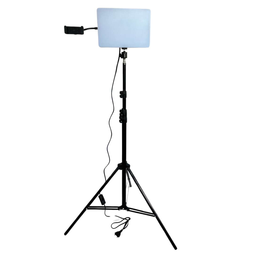 Панель світлодіодна LED відеосвітло з тримачем смартфона Camera light MM-240 Ra95+ Штатив 2 м., фото 1