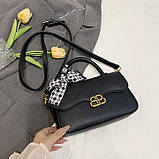 Жіноча сумка 10366 крос-боді чорна, фото 4
