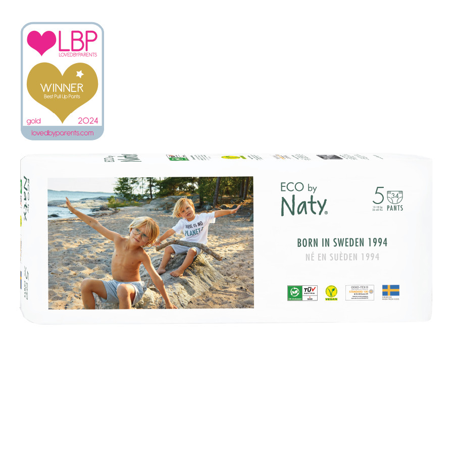 Органічні підгузки-трусики Eco by Naty Розмір 5 (від 12 до 18 кг) 34 шт