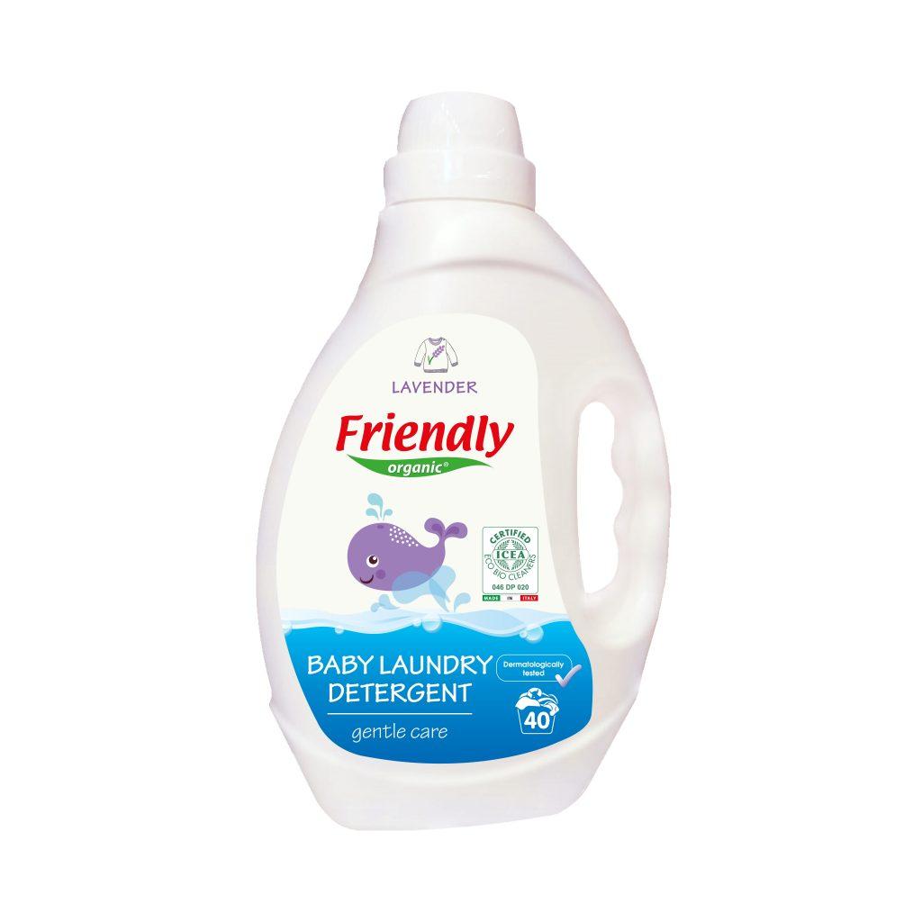 Органічний рідкий пральний порошок Friendly Organic лаванда 2000 мл (40 прань)
