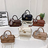 Жіноча сумка 10366 крос-боді біла молочна, фото 8