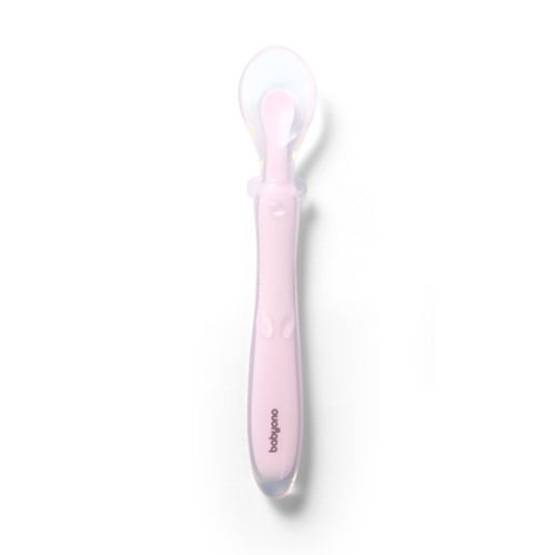 Ложка силіконова еластична BabyOno, 6м+ рожева (Бебіоно)785/03