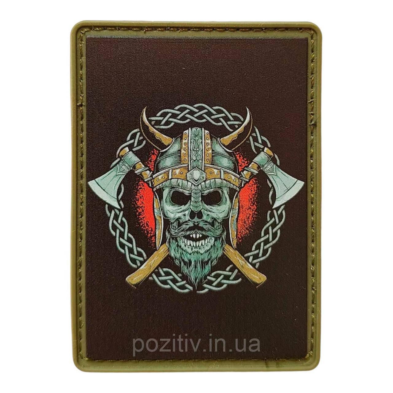 Шеврон військовий Вікінг із сокирою ПВХ, фото 1