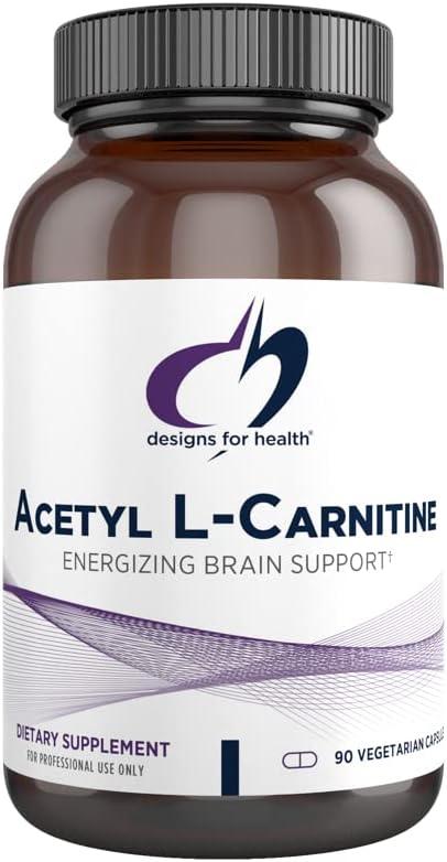 Designs for Health Acetyl L-Carnitine / Ацетил L-карнітин підтримка виробництва енергії 90 капсул