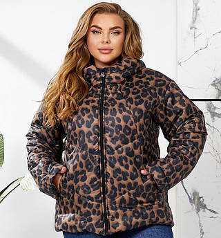 Леопардова стьобана куртка top