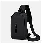 Модна водонепроникна нагрудна сумка з твердим корпусом для чоловіків, сумка через плече гуртом, фото 2