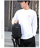 Модна водонепроникна нагрудна сумка з твердим корпусом для чоловіків, сумка через плече гуртом, фото 4