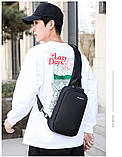 Модна водонепроникна нагрудна сумка з твердим корпусом для чоловіків, сумка через плече гуртом, фото 5