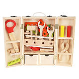 Набір дитячих дерев'яних інструментів у валізі Ruhhy 22697 Польща, фото 2