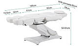 Педикюрне крісло кушетка для педикюру з поворотом (3 мотори) WHITE 8187-L PVC крісло електричне педикюрне, фото 10