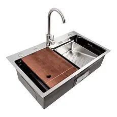 Кухонна мийка нержавійка CM 75*46B Platinum Handmade-stryqq