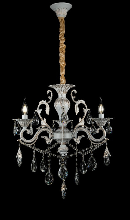 Люстра для спальні на три лампочки L555M/3 (WT+GD), фото 1