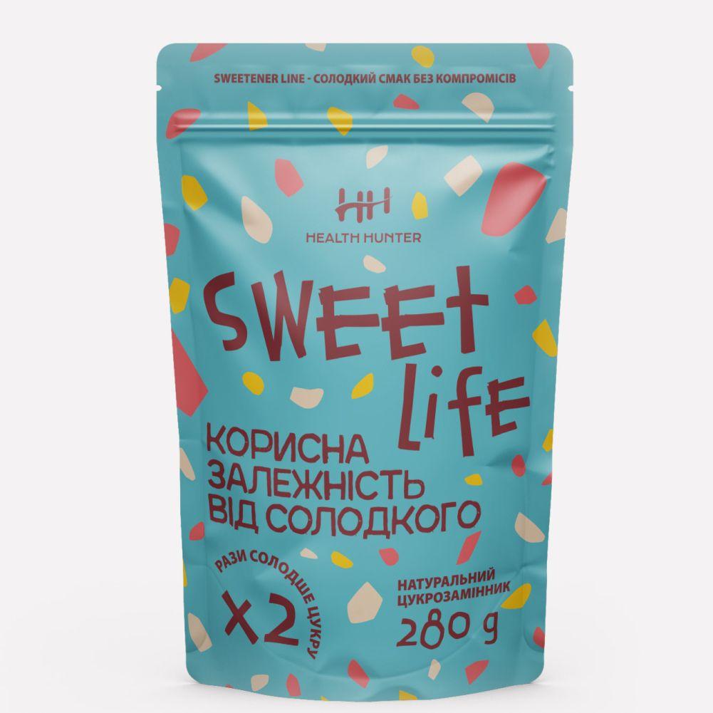 Замінник цукру на основі еритриту, інуліну та стевії Health Hunter (Sweet Life) 280 г BX805