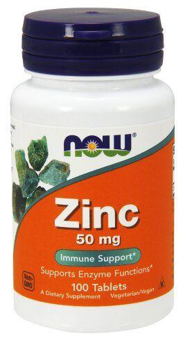 Цинк Now Foods (Zinc) 50 мг 100 таблеток BX216