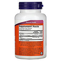 Магній L-треонат Now Foods (Magnesium) 90 вегетаріанських капсул BX193, фото 3