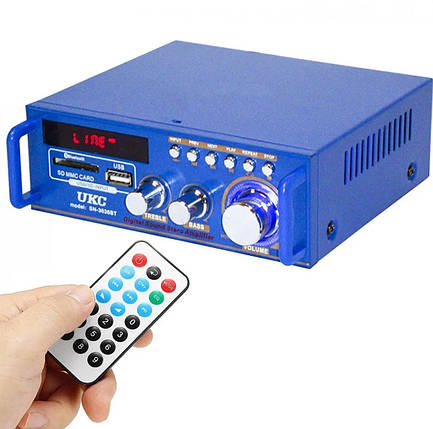 Підсилювач UKС SN-3636BT - USB,SD,FM,MP3! 120W+120W 2х канальний, фото 1